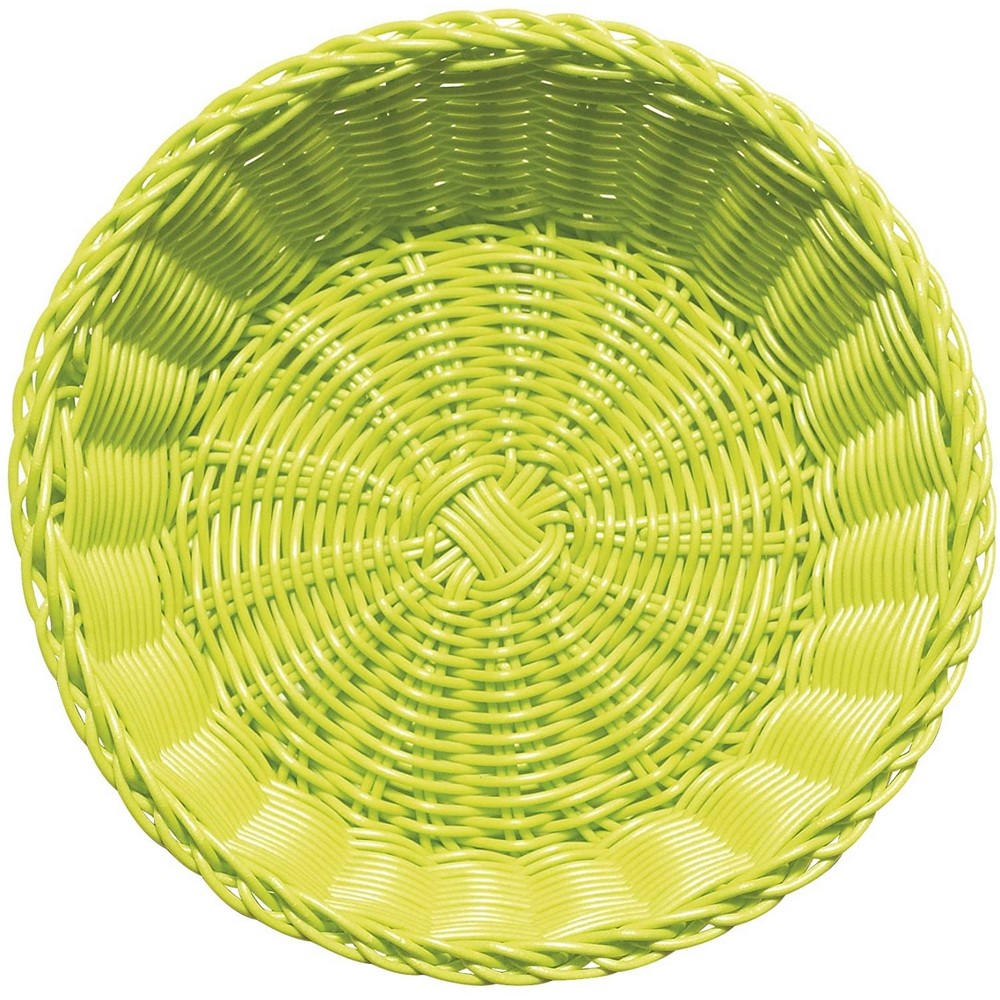 Green food basket weaves table diameter 20 Excelsa
